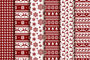 Christmas Seamless Pattern Set.