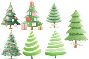 Watercolor Christmas tree clipart, an Illustration by Designworld (Thumbnail 3 of 4)