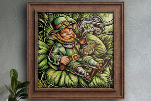 Watercolor Fantasy Creature, Leprech