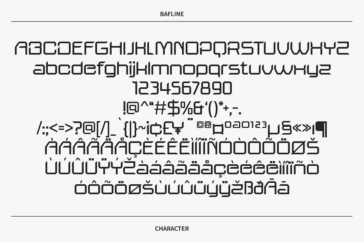 Bafline – Futuristic Sans Serif, a Sans Serif Font by Craft Supply Co. (Photo 7 of 8)