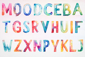 Watercolor Text Vector Set, a Decorative Illustration by Deckar_art