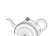 Art deco teapot, an Object 3D Model by CGTales (Thumbnail 8 of 11)