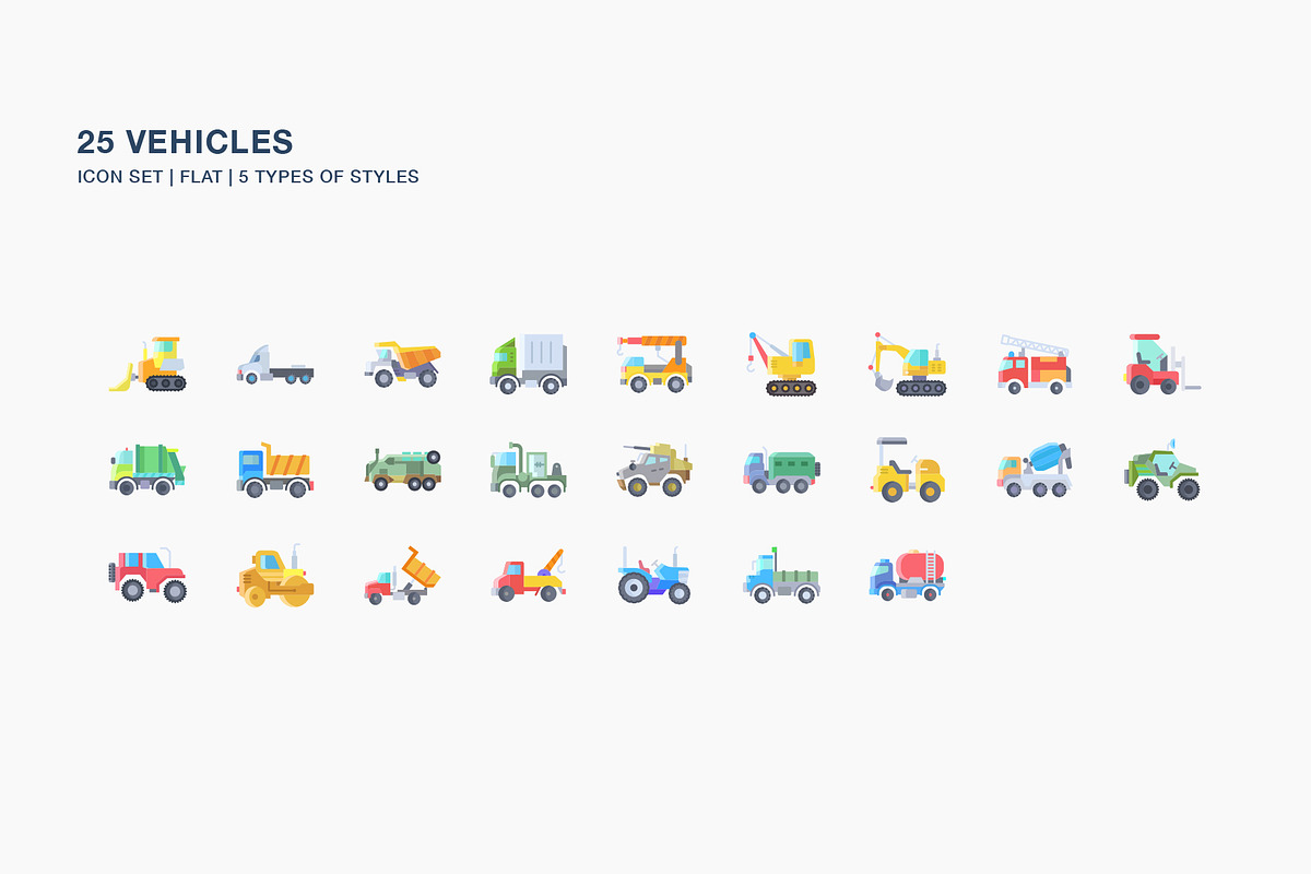Vehicle icon set, an Icon by Icongeek26 (Photo 5 of 6)
