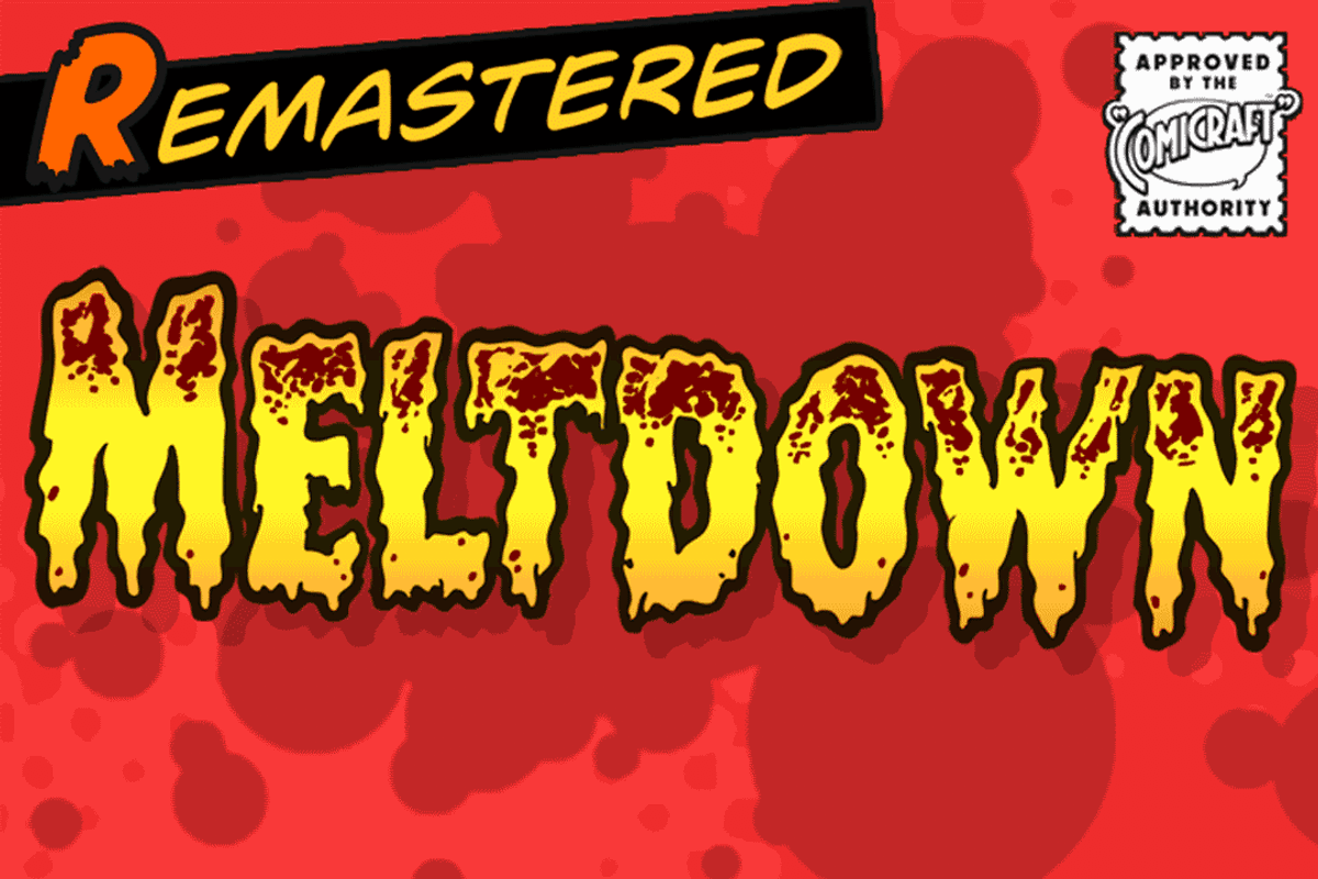 Meltdown - drippy horror comic font