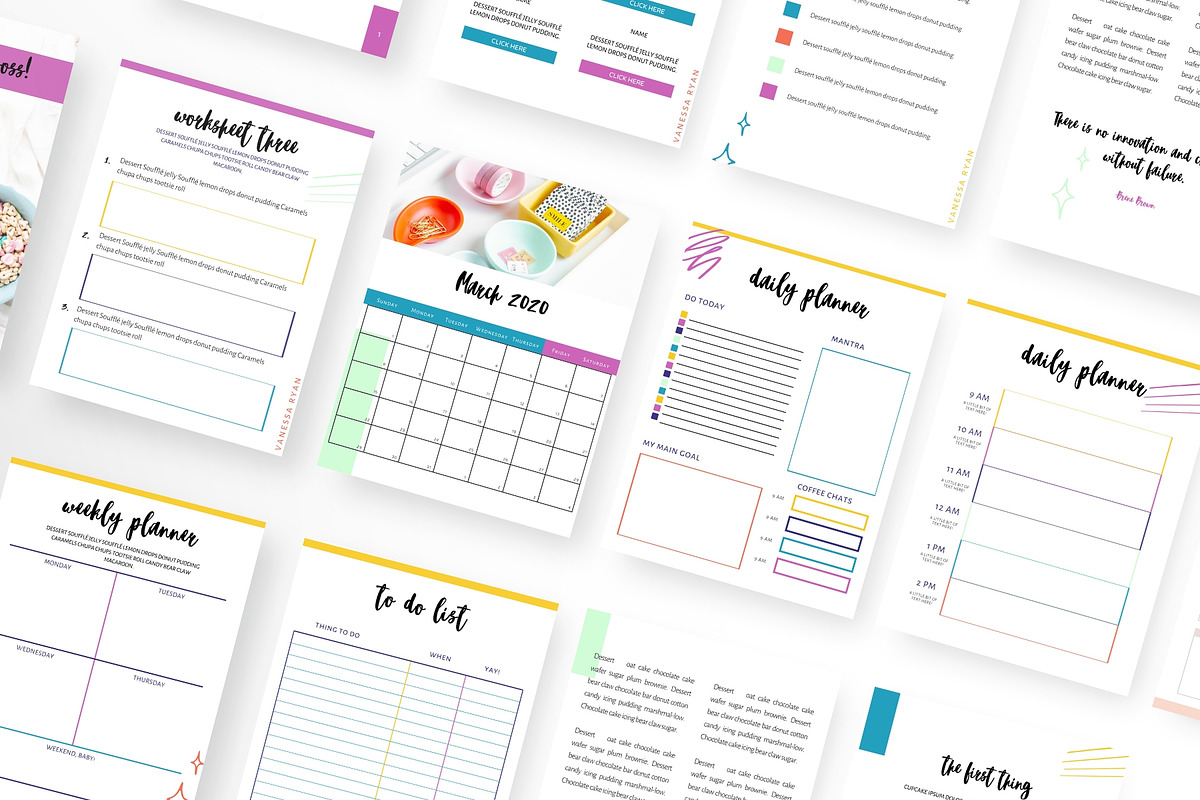 Canva Workbook Bundle Brilliant Boss, a Magazine Template by VanessaRyan.co (Photo 4 of 6)