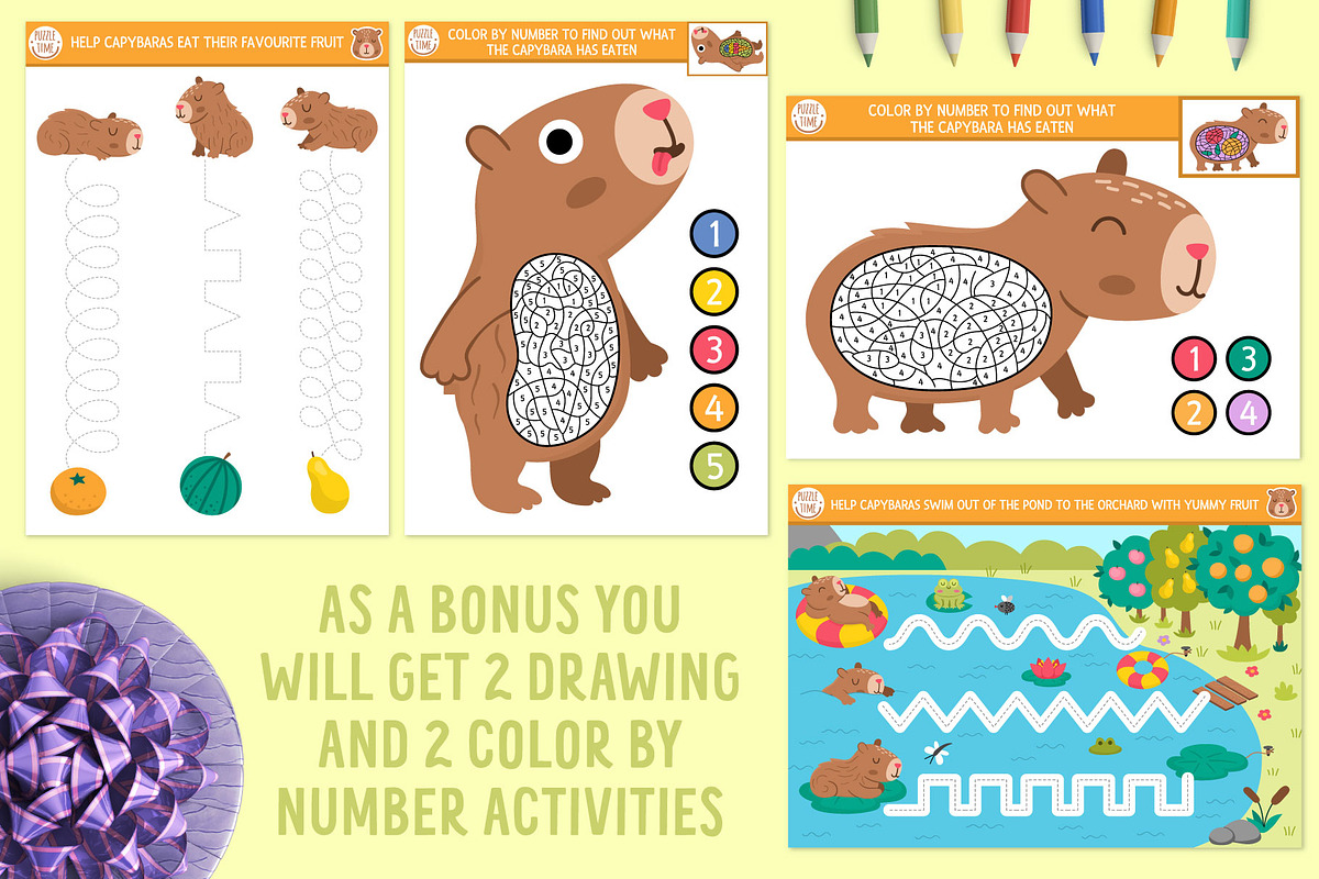 Capybara games and activities, an Education Illustration by Lexi Claus (Photo 11 of 16)
