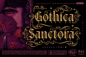 Gothica Sanctora Typeface, a Blackletter Font by alit design