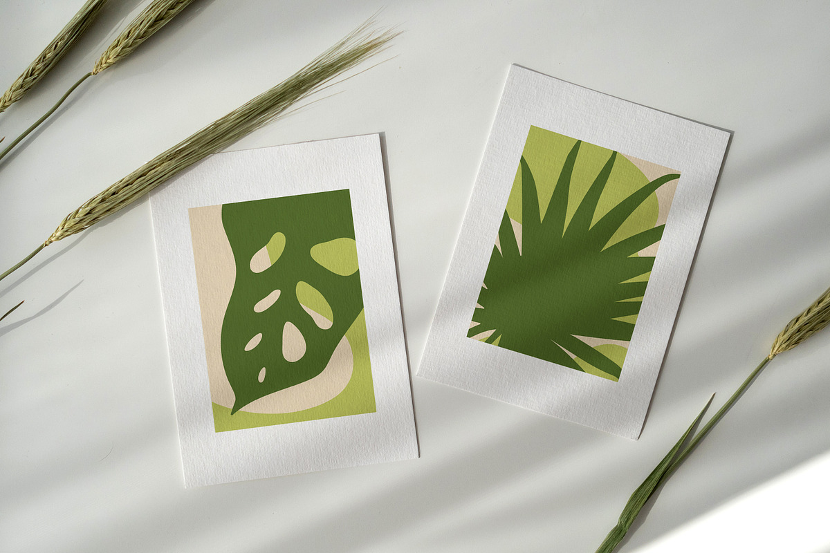 Tropical leaf posters, cards set, a Decorative Illustration by Good Studio (Photo 10 of 14)