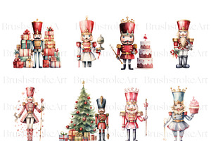 Watercolor Nutcracker Clipart Pack