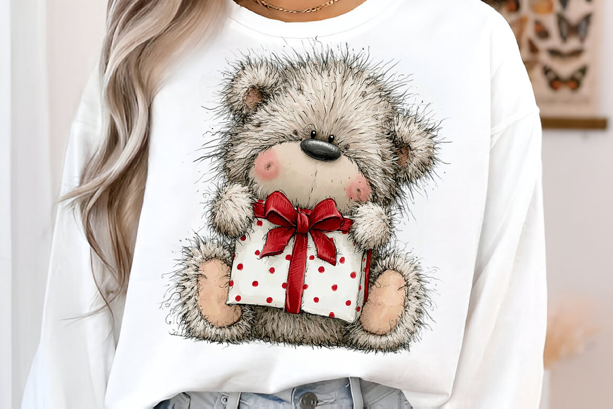 Whimsical Christmas Teddy Bear Png, a Transportation Illustration by SinaCreation (Photo 8 of 9)