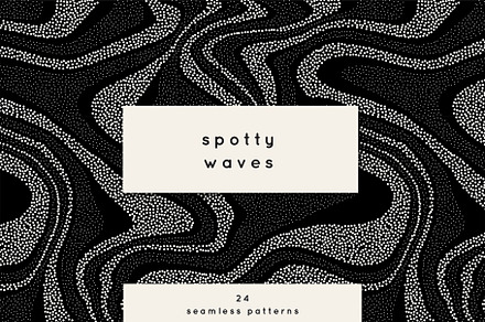Spotty Waves | Seamless Patterns Set, a Pattern Graphic by Curly_Pat