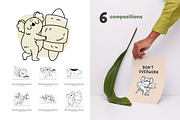 Mascot logo & coffee shop line art, a Graphic by Heartwarming Art (Thumbnail 8 of 12)