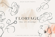 Floral Line Art Abstract Drawings, an Illustration by January Bloom (Thumbnail 1 of 8)