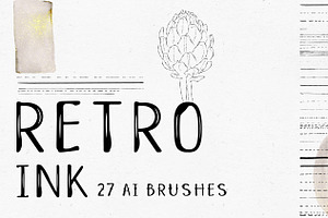 Retro Ink AI Brushes, a Brush Add-On by Leo Studio Design Lab