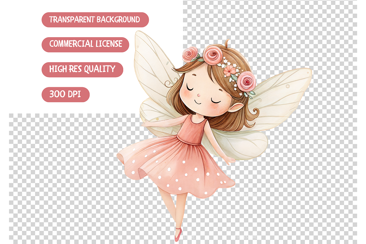 Woodland Fairy Clipart Bundle, an Illustration by TatiMockup (Photo 6 of 6)