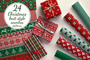 Christmas knit, seamless patterns, a Pattern Graphic by Sveta Aho (Thumbnail 1 of 4)