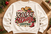 Western Cowgirl Christmas PNG, an Object Graphic by Daisy Design (Thumbnail 1 of 3)