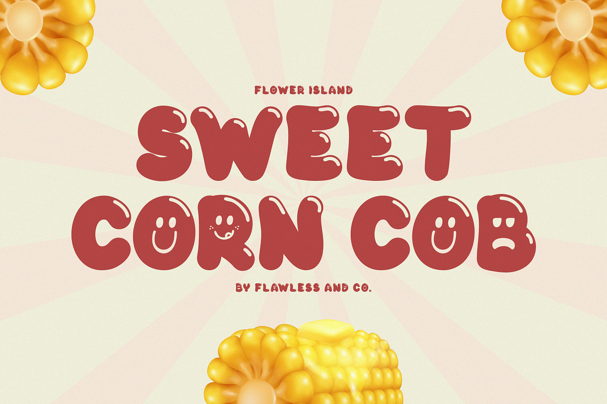 Flower Island - Bubble Display Font, a Sans Serif Font by Flawless And Co (Photo 7 of 10)