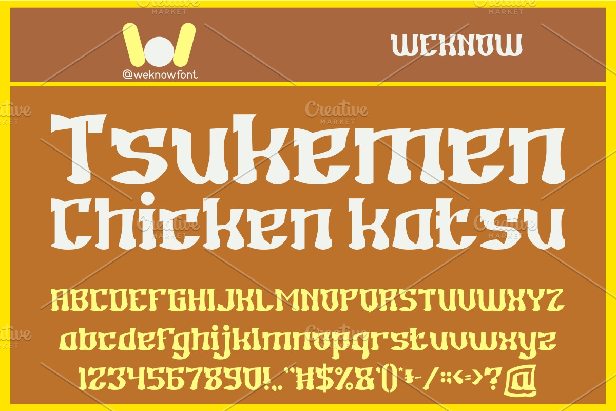 Japanese Foods font, a Font by weknow (Photo 4 of 5)