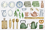 Rustic kitchen utensil Clipart, a Food Illustration by KathrineWatercolor (Thumbnail 2 of 6)