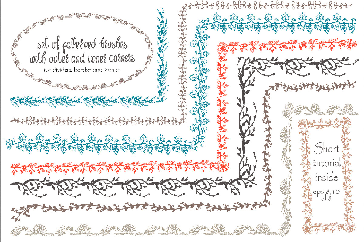 Set of vector patterned brushes, a Brush Add-On by Elena Terzi (Photo 1 of 5)