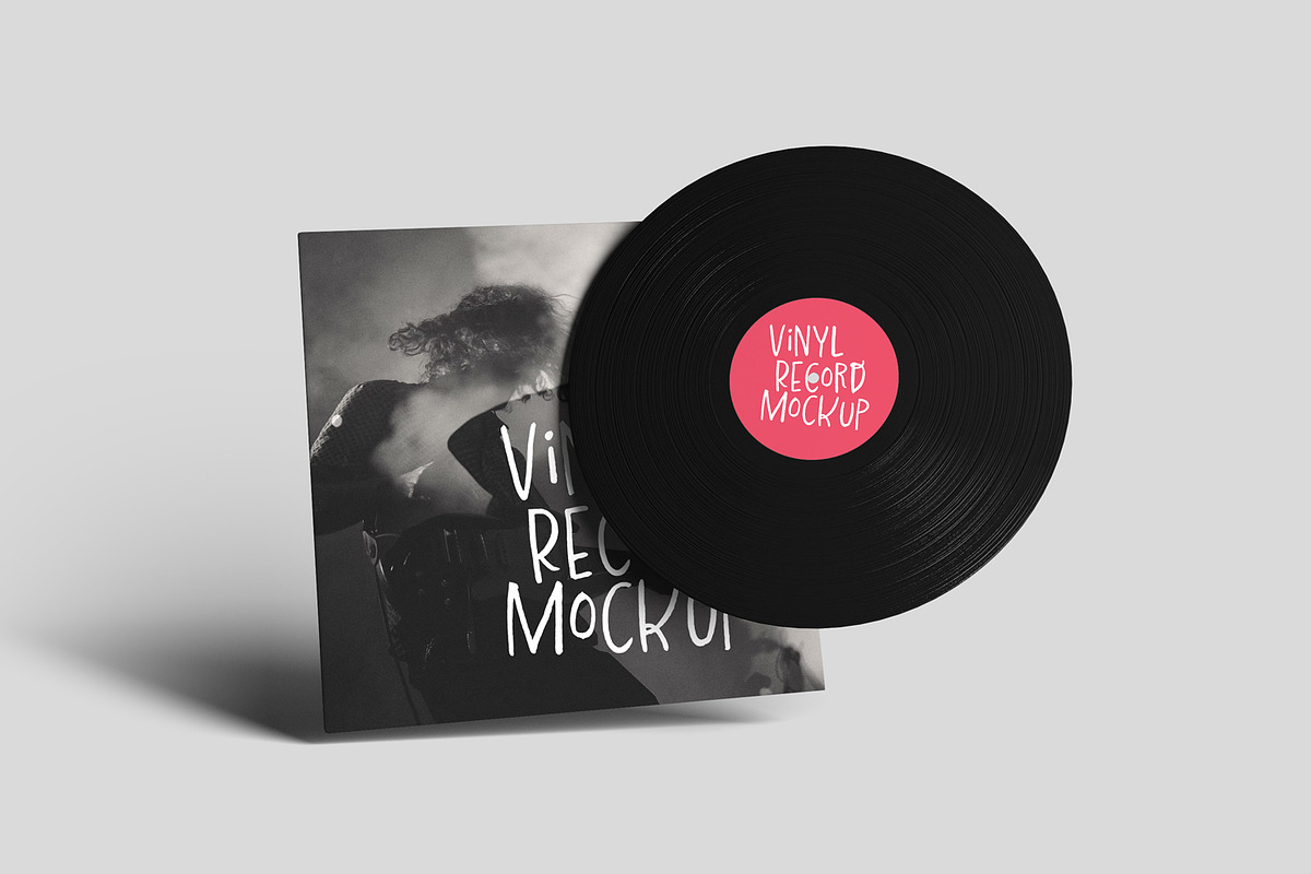 Vinyl Record Cover Mockups, a Packaging Mockup by artimasa (Photo 4 of 7)