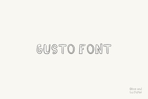 Gusto Bubble Font