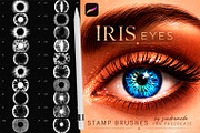 Iris Eye Stamp Brushes for Procreate, a Brush Add-On by sundrameda (Thumbnail 1 of 5)