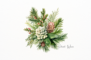 Realistic Evergreen Flowers Clipart, a Decorative Illustration by New-School-Wave (Thumbnail 3 of 5)