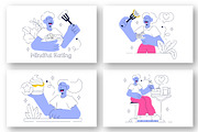 10 Mindful Eating Illustration, a Food Illustration by denayunebgt (Thumbnail 2 of 4)