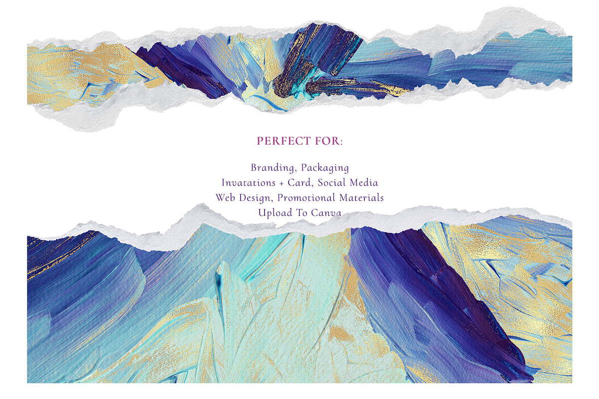 Turquoise & Gold Acrylic Backgrounds, a Texture Graphic by Suna Kosem (Photo 12 of 14)