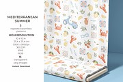 Mediterranean Summer Patterns Set, a Pattern Graphic by tetiartline (Thumbnail 2 of 5)
