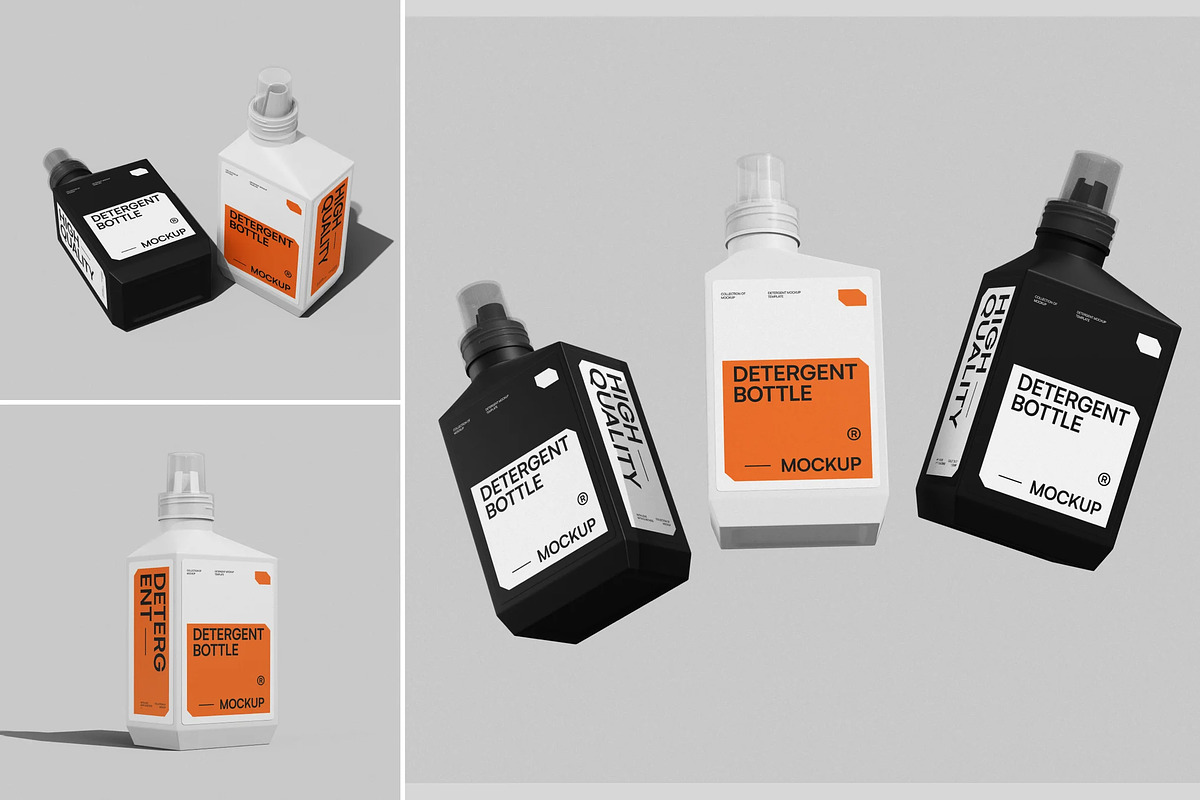 Detergent Bottle Mockup, a Packaging Mockup by Brand Earth (Photo 1 of 4)