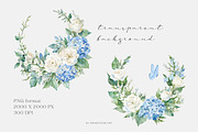 Dusty Blue Floral Clipart, a Decorative Illustration by Primrose Blume (Thumbnail 4 of 4)
