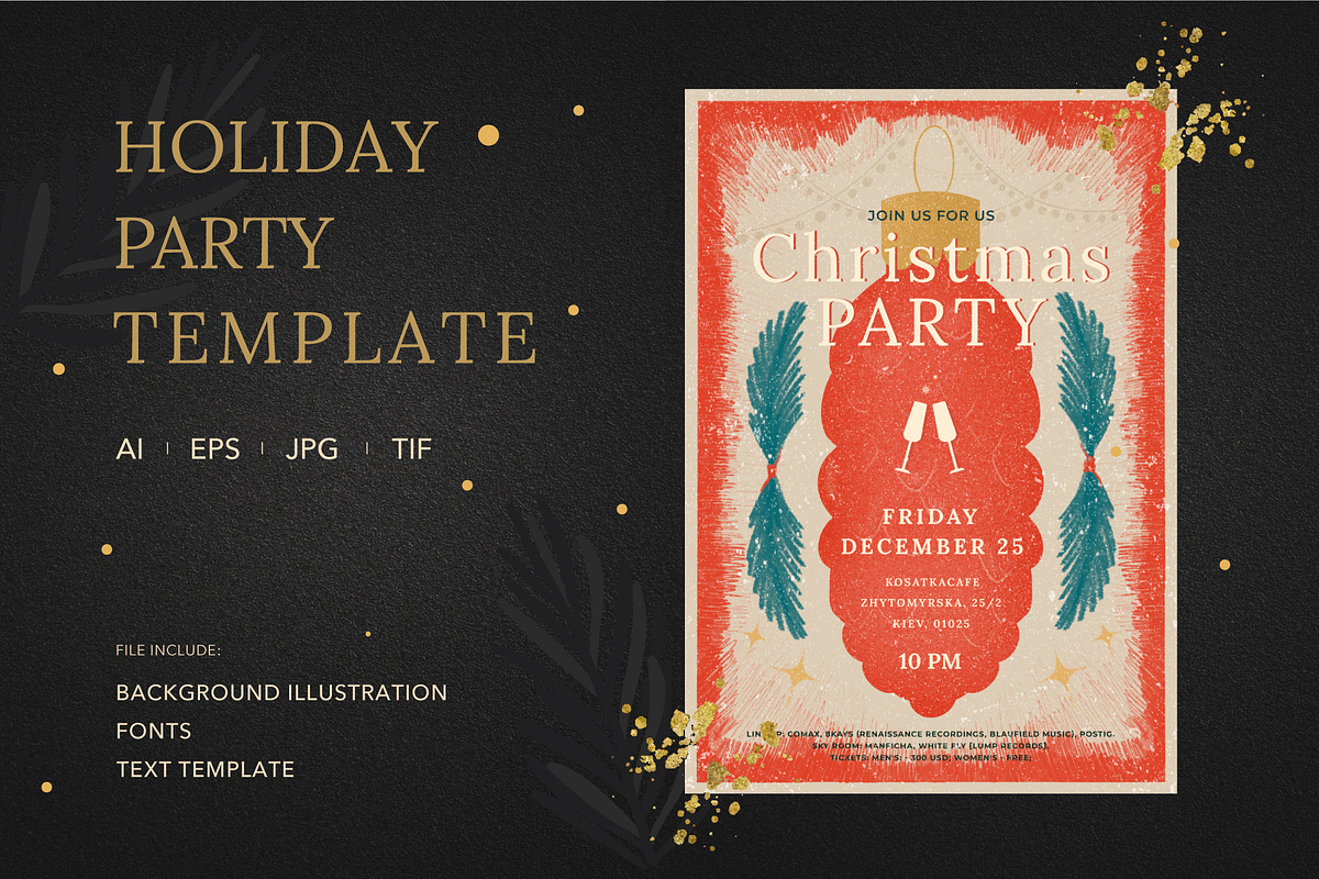 Christmas Party Invitation, an Invitation Template by Creative Lovers (Photo 1 of 2)