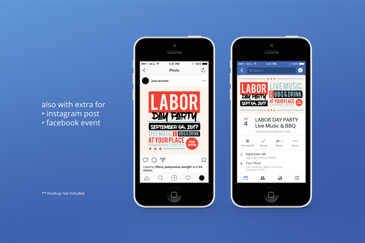 Labor Day Poster/ Flyer 01, a Flyer Template by Juru Rancang Graphic (Photo 2 of 2)