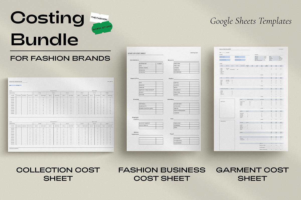 Fashion Costing Template Bundle, a Templates & Theme by The Fashion Work Store (Photo 2 of 5)