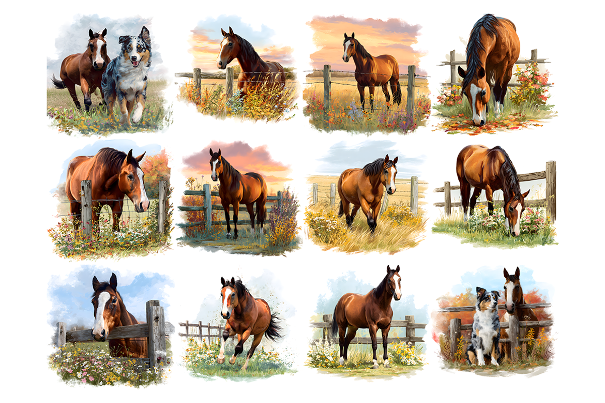 Brown Horse Clipart, a Decorative Illustration by stickermadness (Photo 3 of 4)