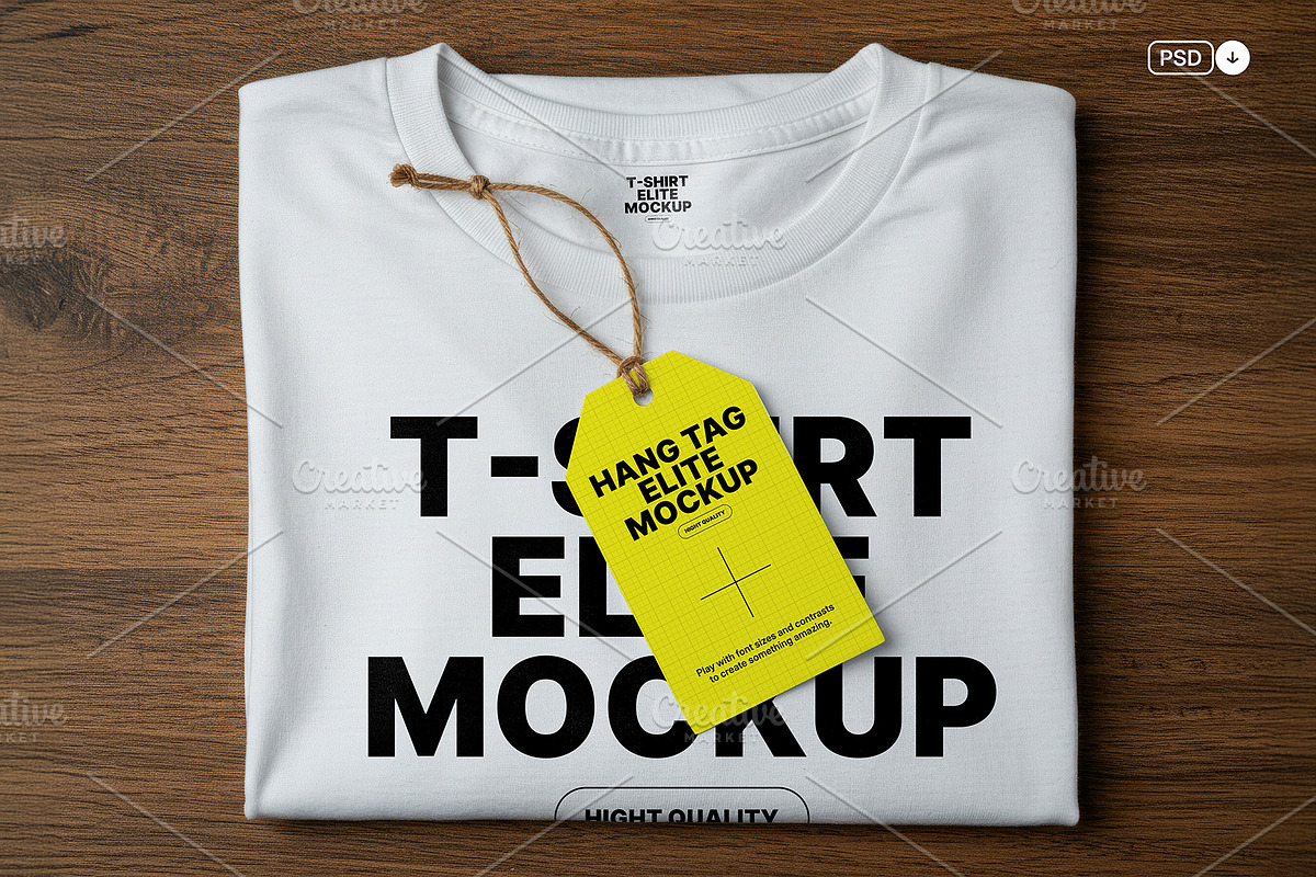 Perfectly Folded T-Shirt Mockup with, a Shirt Mockup by Elite Mockups (Photo 1 of 2)