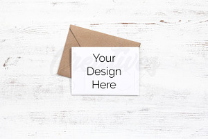 A6 Landscape Invitation Mockup