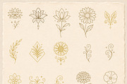 Botanical Floral Elements & Flowers, an Object Graphic by Christine Krahl (Thumbnail 2 of 4)