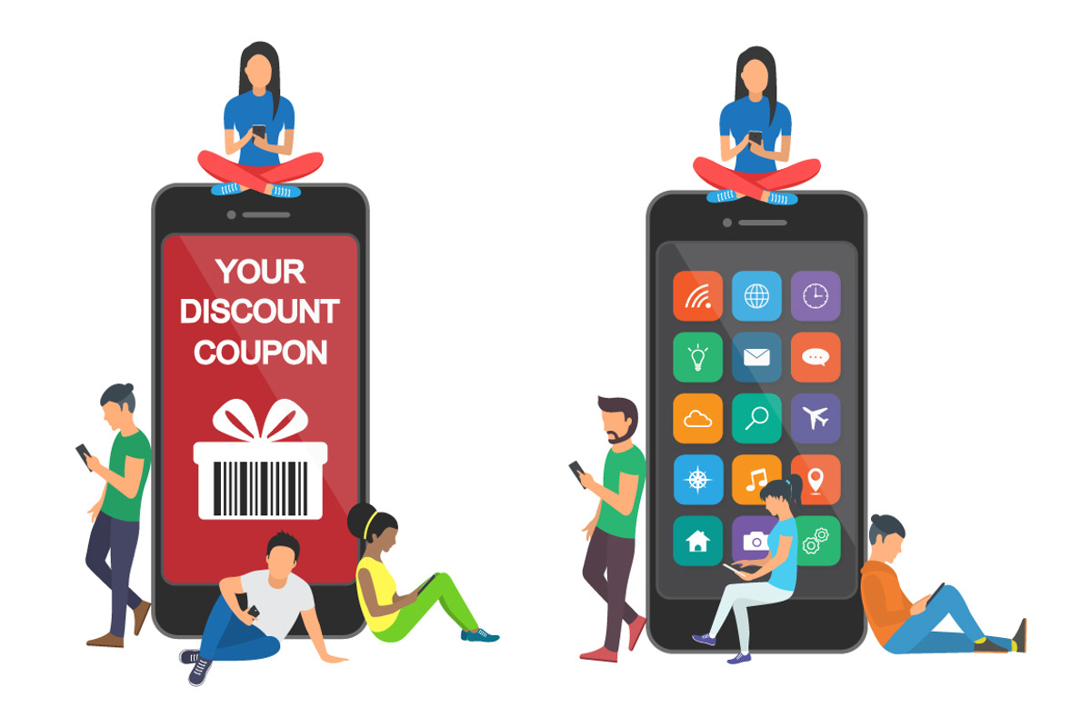 smartphone with people, a Background Graphic by Tomass2015 (Photo 1 of 3)