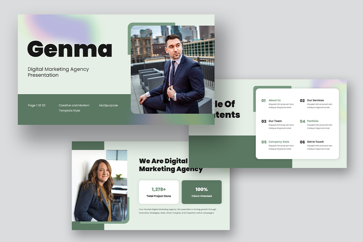 Genma Digital Marketing Agency PPT, a Presentation Template by kerismaker (Photo 3 of 10)