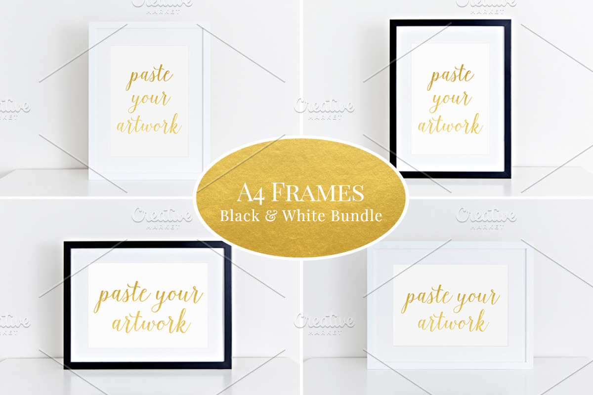 A4 Clean frame mockup bundle (44), a Print Template by BrownLeopard (Photo 1 of 10)