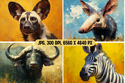 Painterly African Animal Portraits, an Animal Illustration by PrintHaven Designs (Thumbnail 8 of 11)