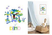 Cute Cartoon Cards with Dinosaurs, an Animal Illustration by the_myro (Thumbnail 5 of 10)
