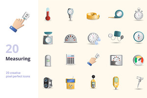 Measuring 3D Icons Set Bundle, an Object Graphic by Aimagenarium@gmail.com