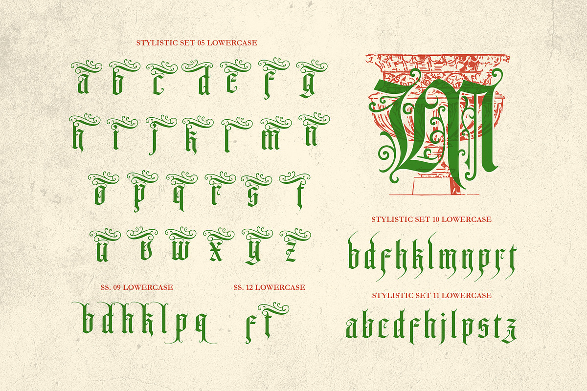 Signtelly Typeface, a Blackletter Font by alit design (Photo 16 of 20)
