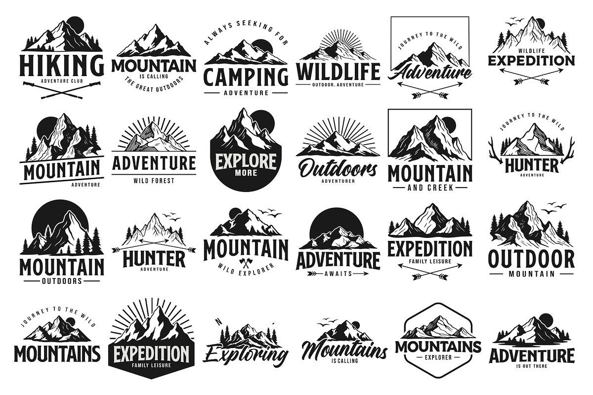 Mountain Adventure Logo Bundle, an Illustration by Tekuni (Photo 6 of 16)