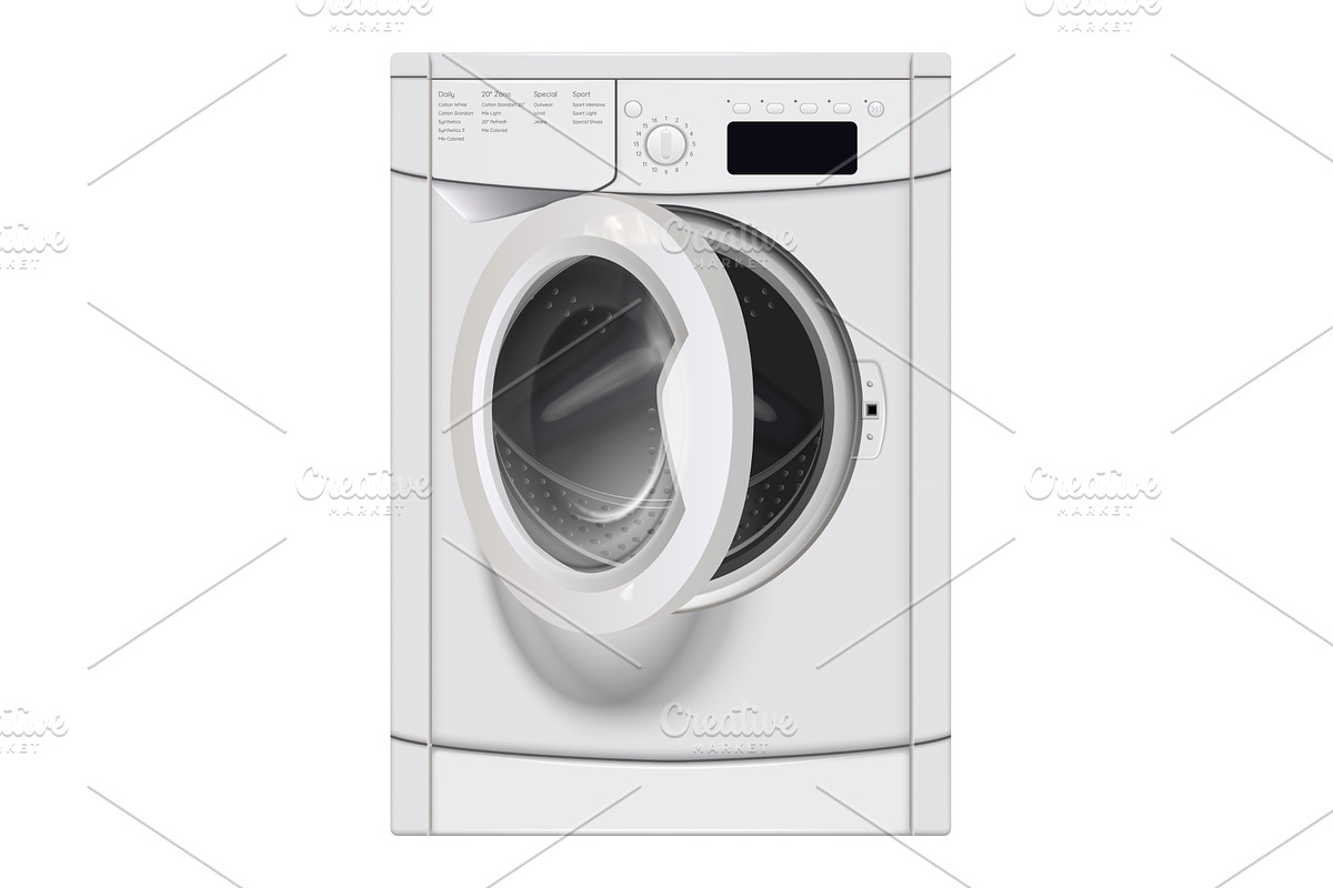 Realistic washing machine, an Object Illustration by Things for designers